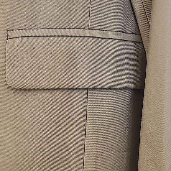 Top Shop Double Breasted Relaxed Fit Blazer Khaki Olive Sage Green Size US 6P - Picture 4 of 9